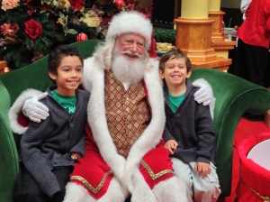 Santa and the Henninger boys