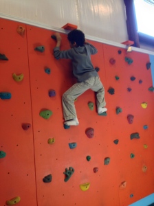 Dalton climbing at a bouncy house!